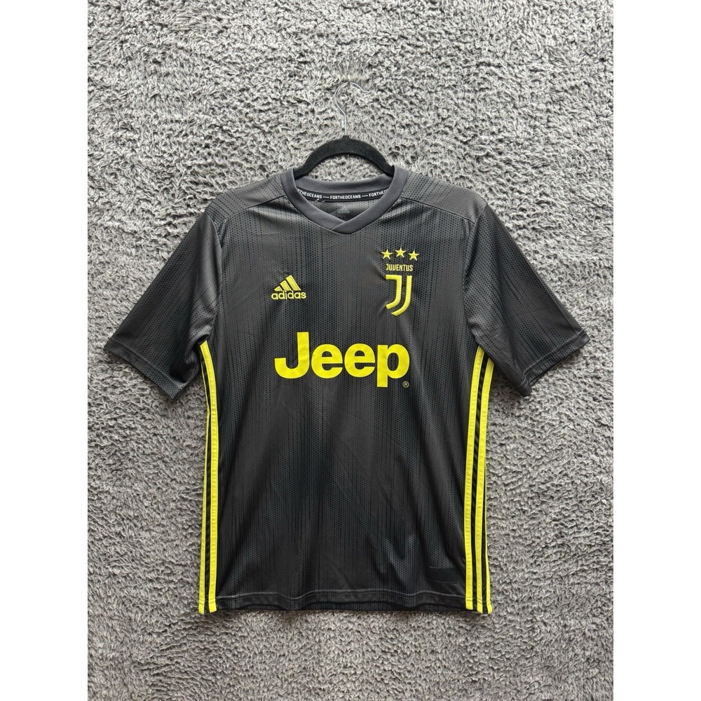 Adidas Parley Juventus FC 2018-19 Soccer Jersey Kit Youth XL Black‎ & Yellow